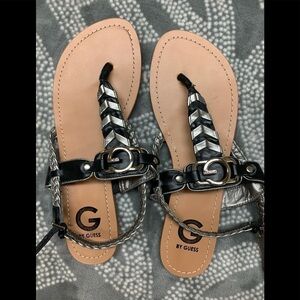 G by guess‎ lally2 braided thong sandals
